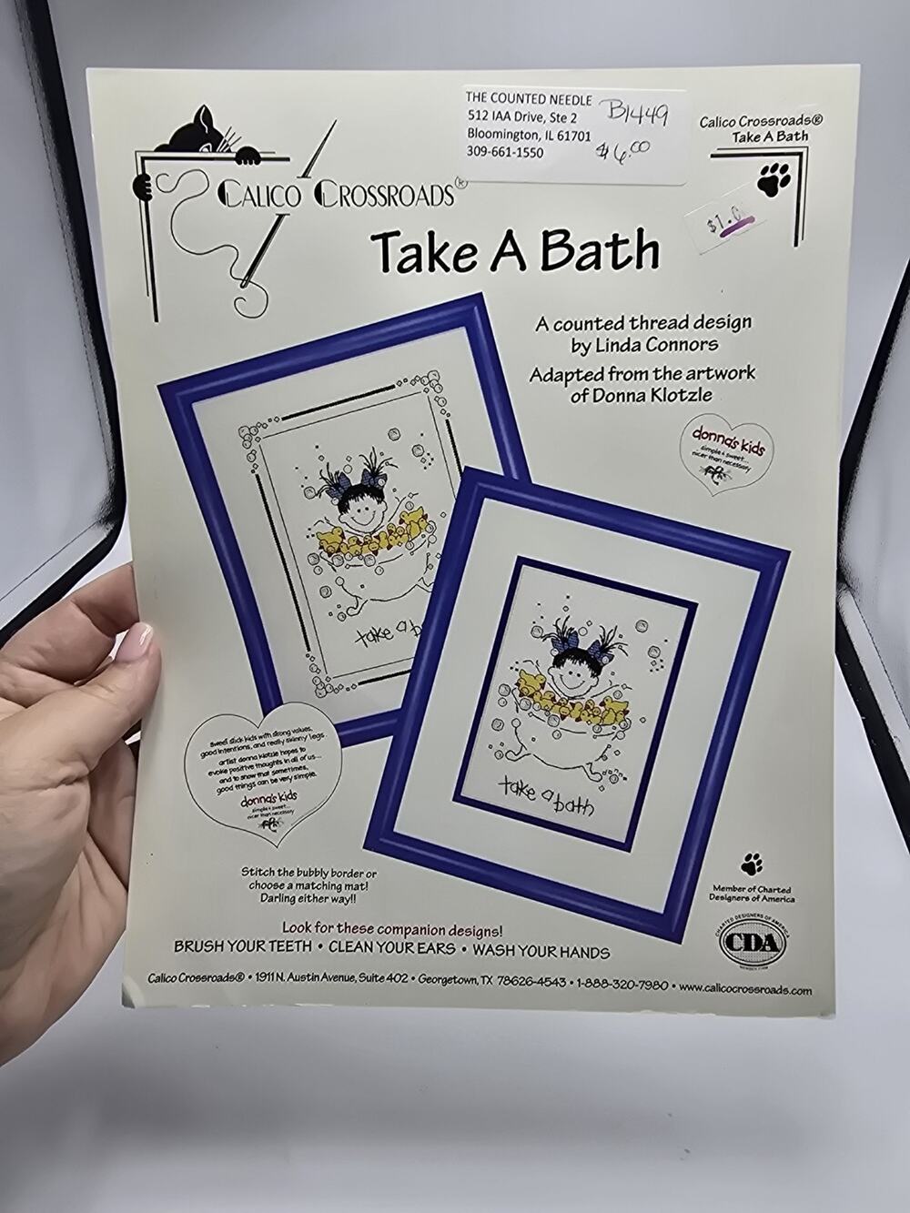 Calico Crossroads Cross Stitch Chart Take a Bath